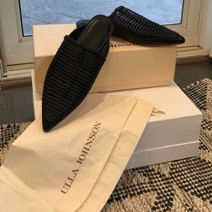 Ulla Johnson Jana Babouche Mules BLACK